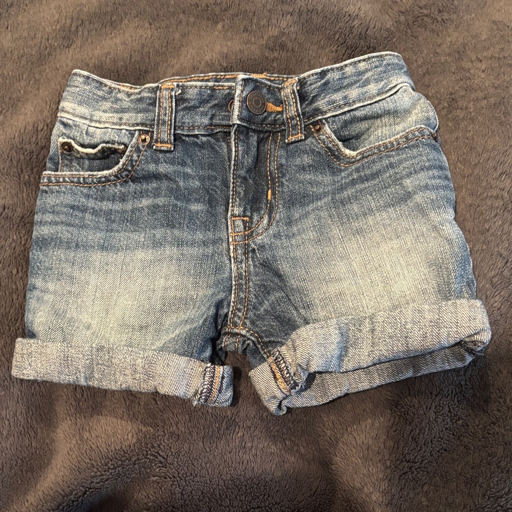 Cat & Jack Light Wash Denim Roll-Cuff Shorts